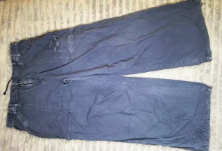 Pantalones anchos azul lavado