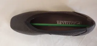 Zapatos Pitillos Negros T.39 Tacón Ancho