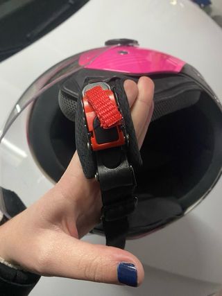 Casco Moto Ciclomotor Rosa y Blanco