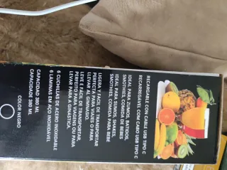 Batidora Portátil Recargable Eurotec