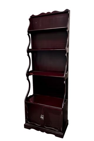 Estantería de madera oscura