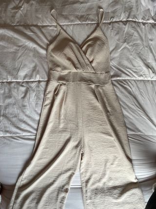 Vestido beige tirantes cruzados