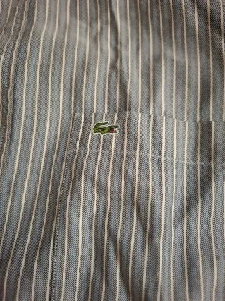 Camisa Lacoste Rayas Azules Talla M