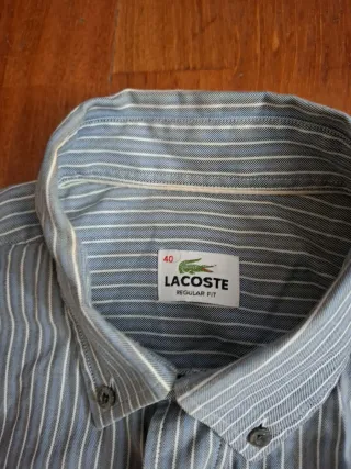 Camisa Lacoste Rayas Azules Talla M