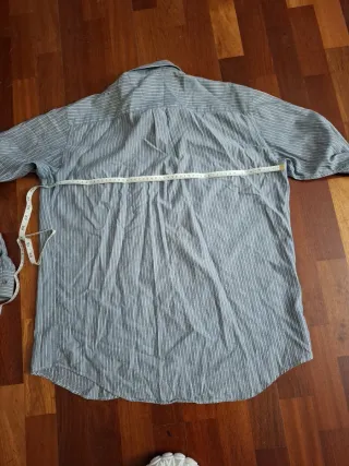 Camisa Lacoste Rayas Azules Talla M