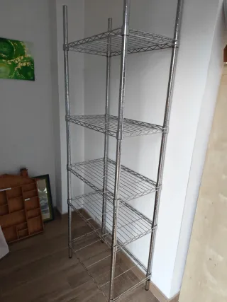 Estantería Metálica Plateada