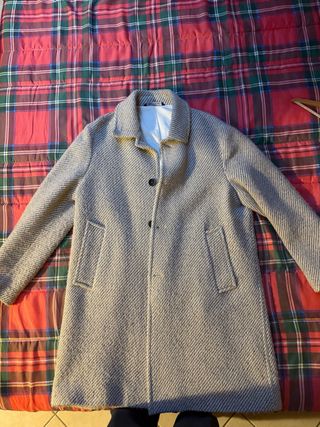 Cappotto Uomo Zara Beige Spina di Pesce