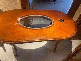 Mesa extensible y 6 sillas madera