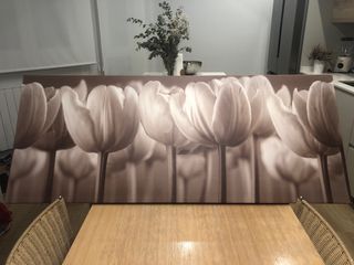 Cuadro de tulipanes sepia