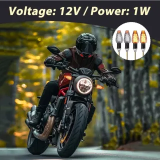 4 Indicatori di Direzione Moto 14 LED 12V