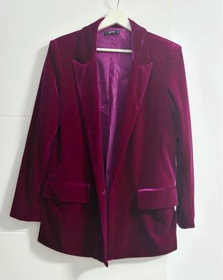Blazer de terciopelo morado