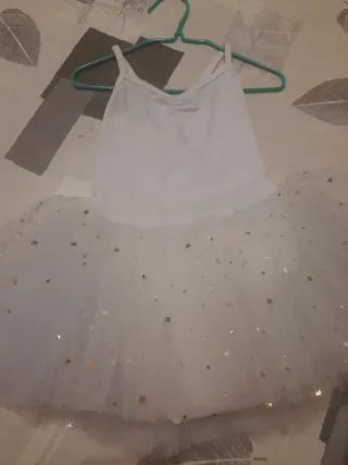 Maillot ballet blanco estrellas talla 120