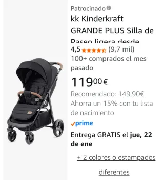 Silla de paseo Kinderkraft GRANDE PLUS