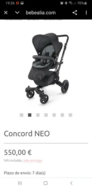 Carro de bebé Concord.