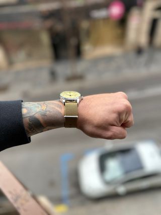 Reloj Poedagar Beige/Verde Militar Nuevo