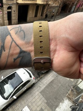 Reloj Poedagar Beige/Verde Militar Nuevo