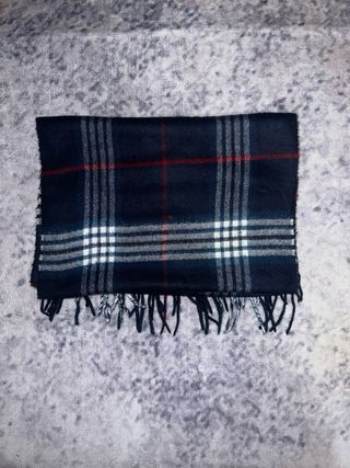 Bufanda Burberry Clásica Tartán Azul Marino