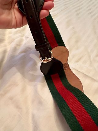 Cinturón Gucci Horsebit Verde y Rojo