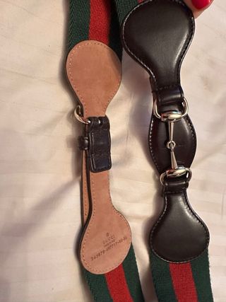 Cinturón Gucci Horsebit Verde y Rojo