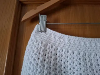 Falda crochet blanca