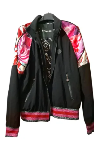 Bomber Desigual Donna Multicolor S / M Usato poco