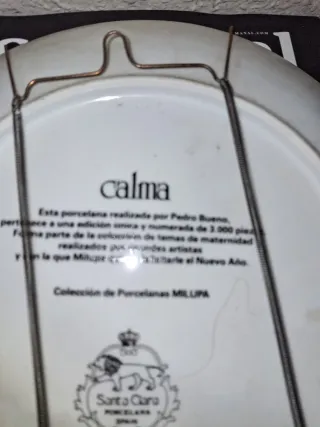 Plato decorativo Santa Clara CALMA