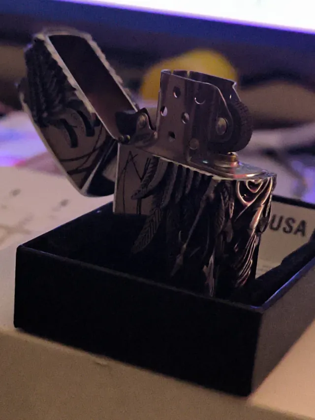 Zippo Amazon Ala Flecha Espejo Made in USA