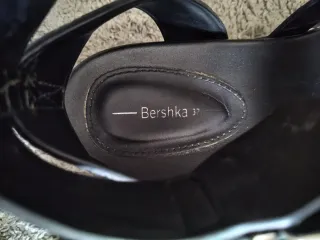Sandalias Bershka negras mujer talla 37