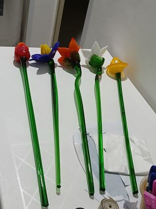 Fiori in vetro di Murano multicolore