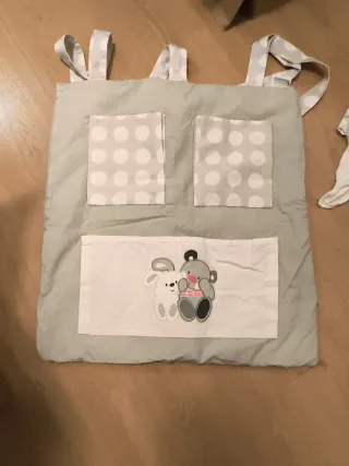 Saco dormir bebé con osito y conejo + bolso cuna