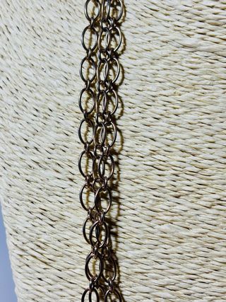 Collana lunga perle color oro e rosa