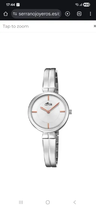 Reloj Mujer Lotus Bliss plata y Blanco