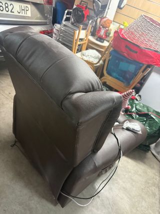 Sillón Relax Masaje Piel Sintética Marrón