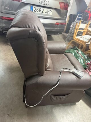 Sillón Relax Masaje Piel Sintética Marrón