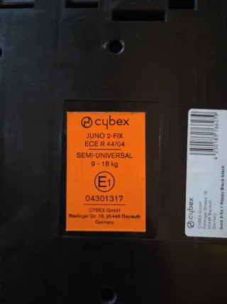 Silla coche Cybex negra con Isofix de 9 a 18kg