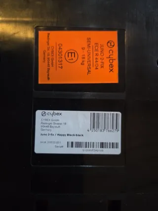 Silla coche Cybex negra con Isofix de 9 a 18kg