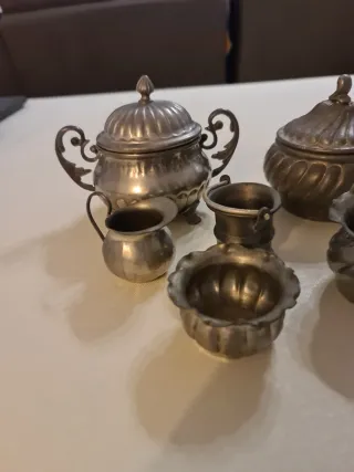 Lotto oggetti peltro vintage