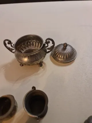 Lotto oggetti peltro vintage