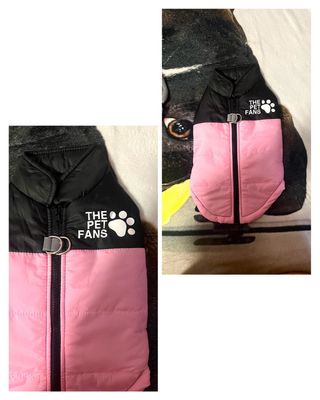 Chaqueta-abrigo rosa para mascota.
