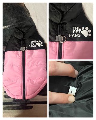 Chaqueta-abrigo rosa para mascota.
