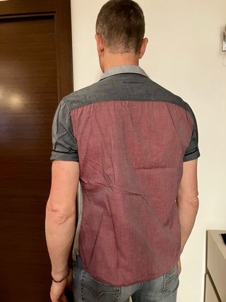 Camisa YACHT CLUB gris y roja