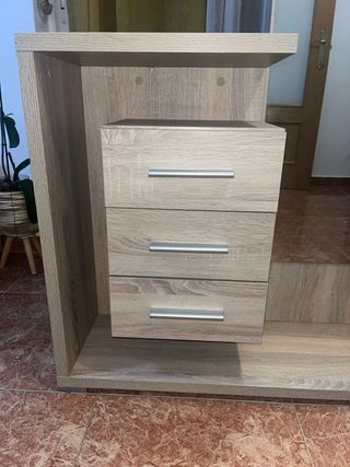 Recibidor moderno espejo y 3 cajones