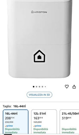 Deumidificatore Ariston DEOS 165 NET