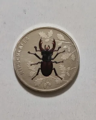 Moneda 5€ Alemania 2024 escarabajo color SC/UNC.