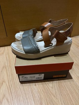 Sandalias Pikolinos Talla 37 Marrón y Gris