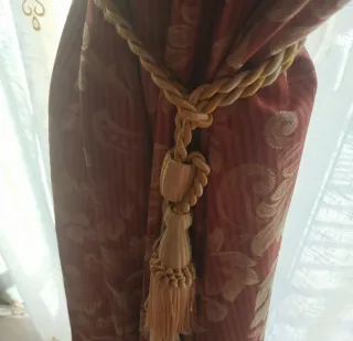 Set tenda mantovana, ferma tenda, nappe e centrini