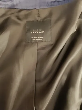 Traje Zara Azul Cobalto Dos Piezas