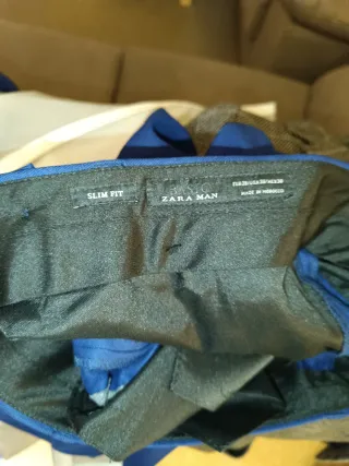 Traje Zara Azul Cobalto Dos Piezas