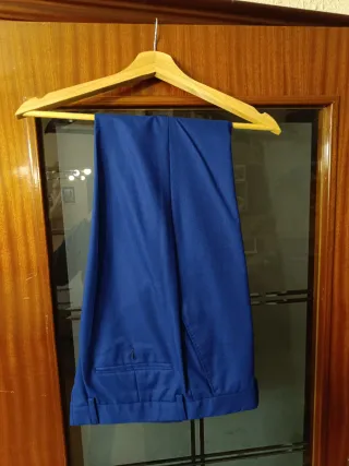 Traje Zara Azul Cobalto Dos Piezas
