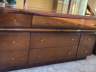 Conjunto dormitorio madera oscura